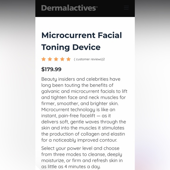 NIB-Dermalectives-MicroCurrent Facial Toning-Device REALLY does as advertised!! - Picture 2 of 11